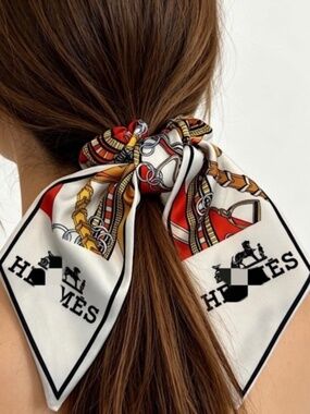 Hand Crafted Luxury Printed Scrunchie NEW